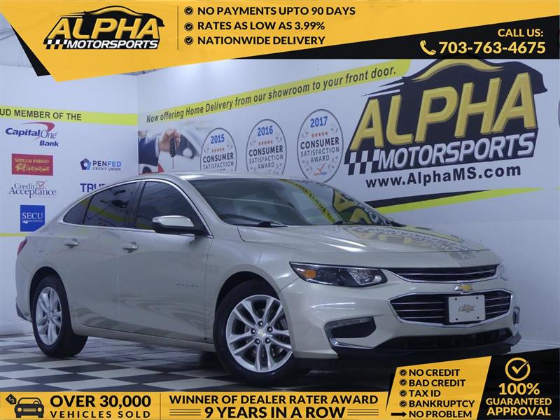 Champagne Silver Metallic 2016 Chevrolet Malibu 1LT FWD Sedan Front-Wheel Drive Automatic