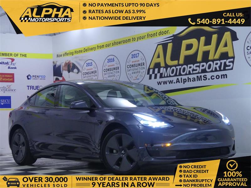 Gray 2023 Tesla Model 3 RWD Sedan Rear-Wheel Drive Automatic