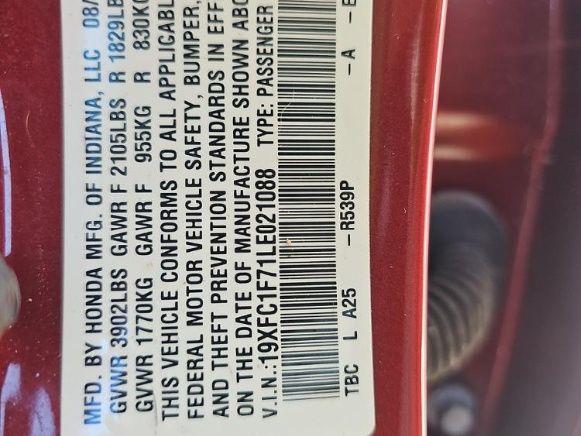 2020 HONDA CIVIC EX-L