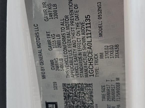 2020 CHEVROLET COLORADO 2WD LT