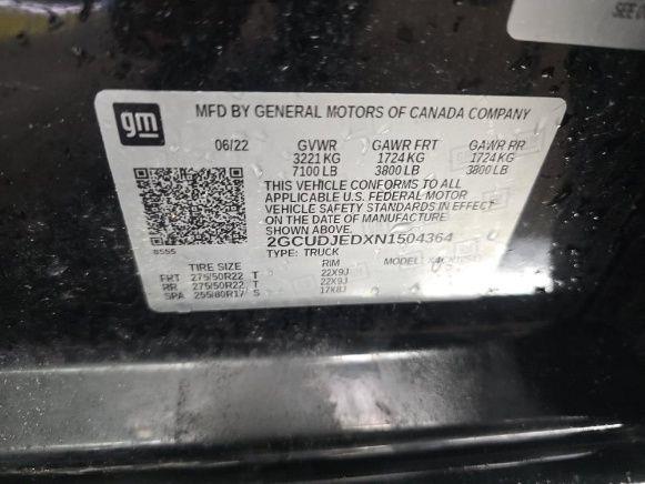 2022 CHEVROLET SILVERADO 1500 High Country