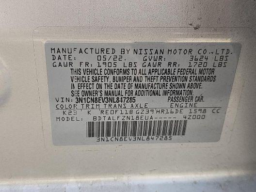 2022 NISSAN VERSA SV