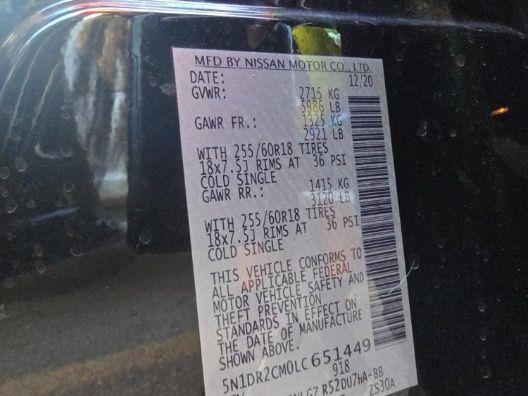 2020 NISSAN PATHFINDER SL