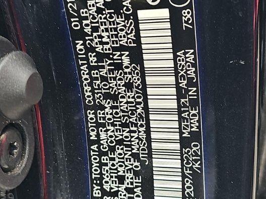 2021 TOYOTA COROLLA SE/NIGHTSHADE/APEX SE