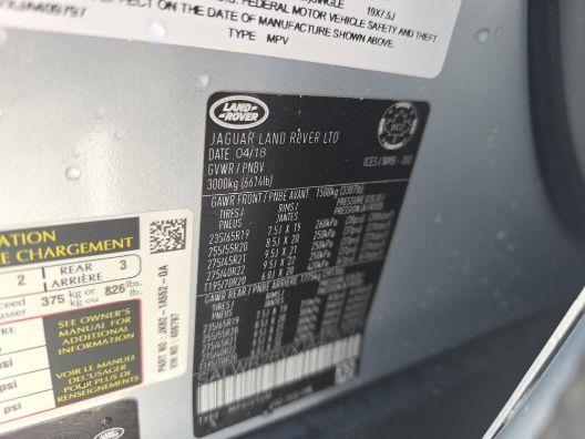 2018 LAND ROVER RANGE ROVER SPORT HSE