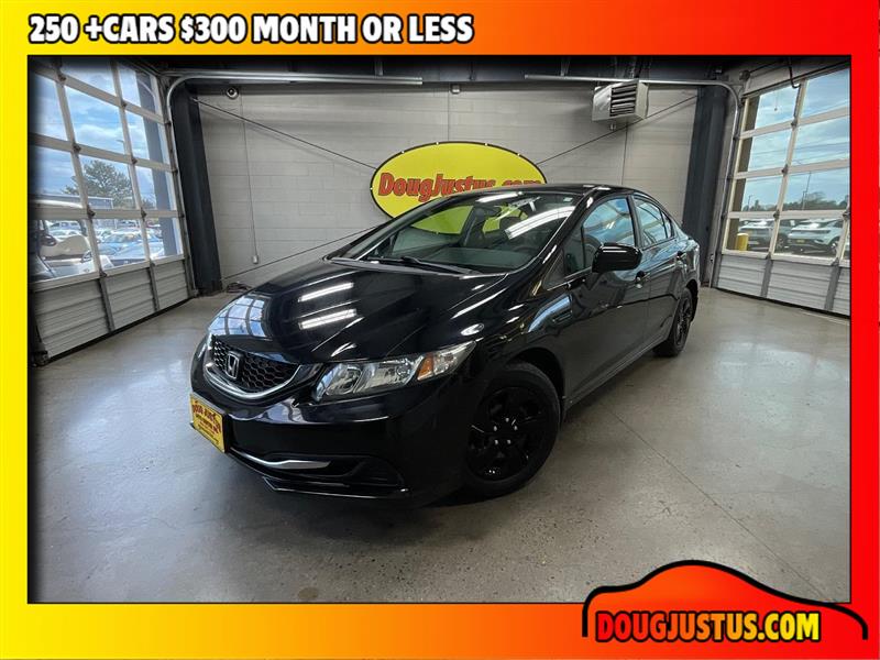 Black 2014 Honda Civic LX Sedan Front-Wheel Drive Automatic