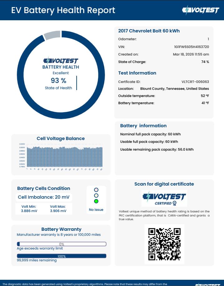 2017 CHEVROLET BOLT EV LT