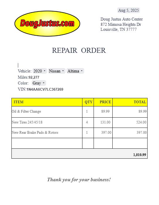 2020 NISSAN MAXIMA SV