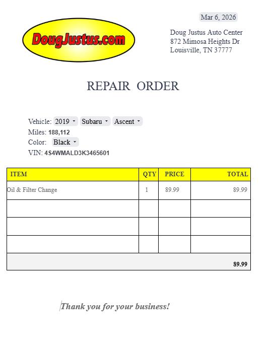 2019 SUBARU ASCENT LIMITED