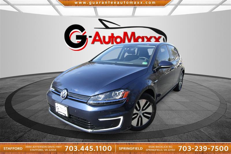 Night Blue Metallic 2016 Volkswagen e-Golf SEL Premium Hatchback Front-Wheel Drive Automatic