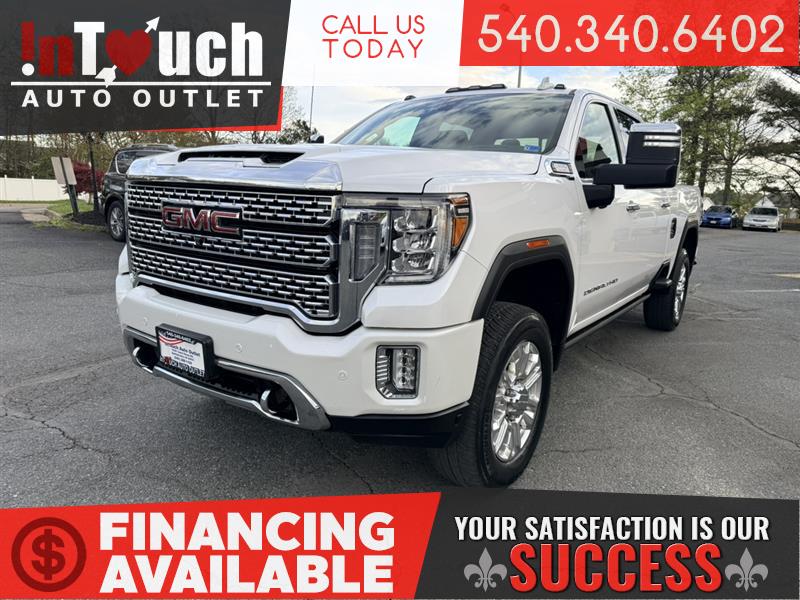 White 2021 GMC Sierra 2500HD Denali Crew Cab 4WD Pickup Truck Four-Wheel Drive 10-Speed Automatic