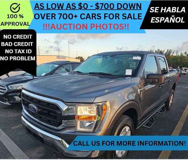 Gray 2023 Ford F-150 XLT SuperCrew 4WD Pickup Truck Four-Wheel Drive Automatic