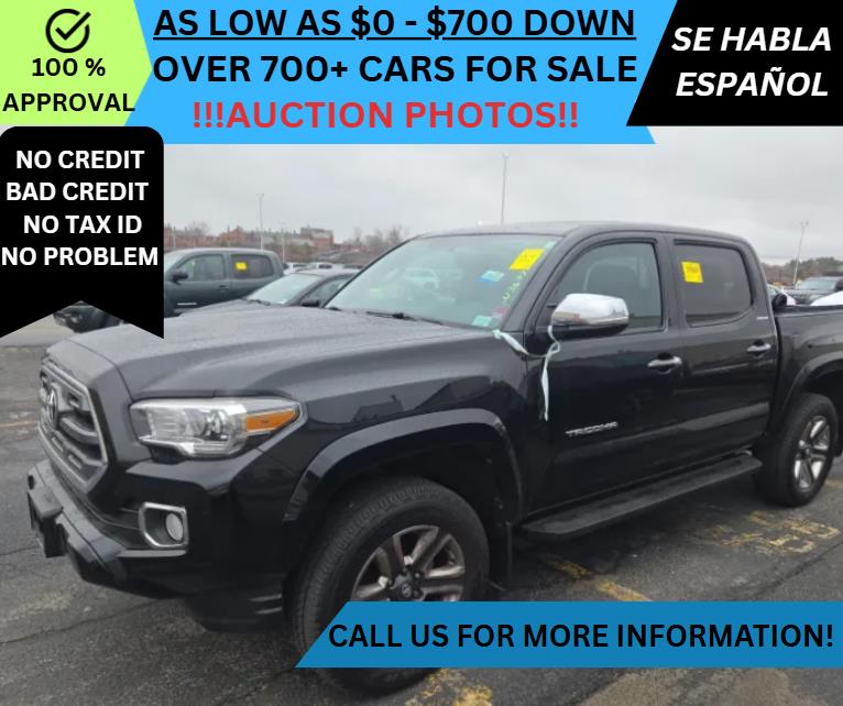 Black 2017 Toyota Tacoma Limited V6 Double Cab 4WD Pickup Truck Four-Wheel Drive Automatic