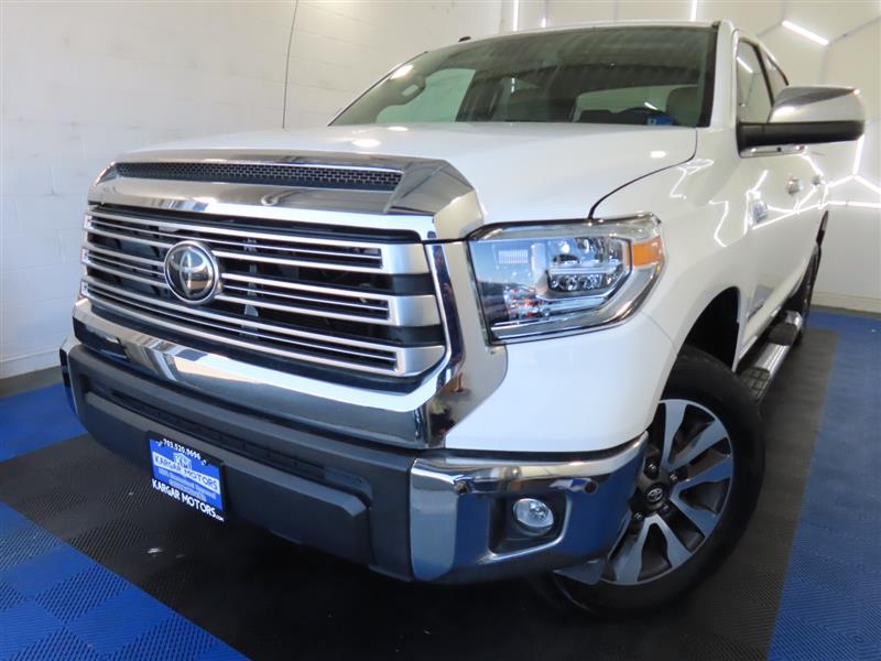 White 2019 Toyota Tundra Limited CrewMax 5.7L 4WD Pickup Truck Four-Wheel Drive Automatic
