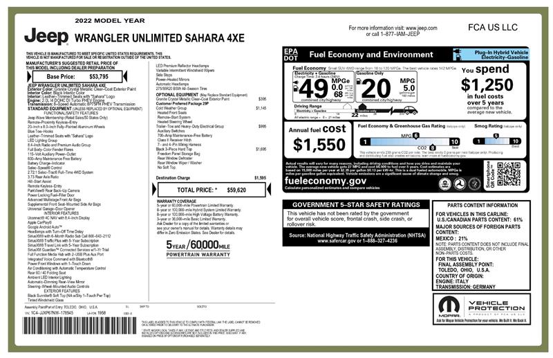 2022 Jeep Wrangler Unlimited Sahara 4XE - Photo 50