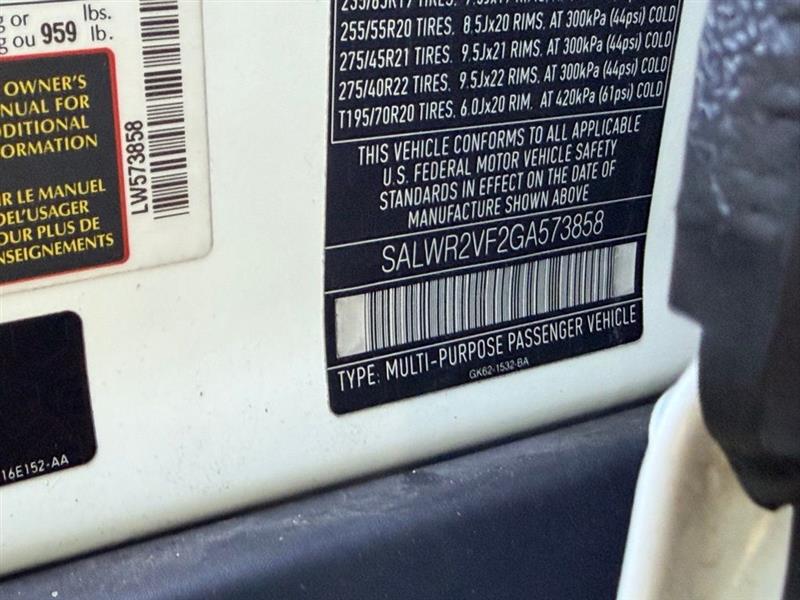 2016 LAND ROVER RANGE ROVER SPORT V6 HSE