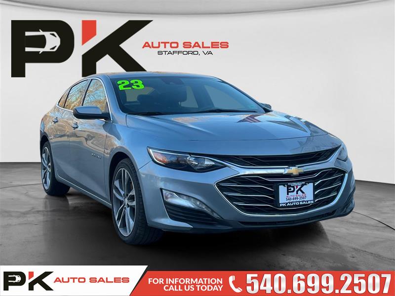 Silver 2023 Chevrolet Malibu LT with 1LT FWD Sedan Front-Wheel Drive Automatic