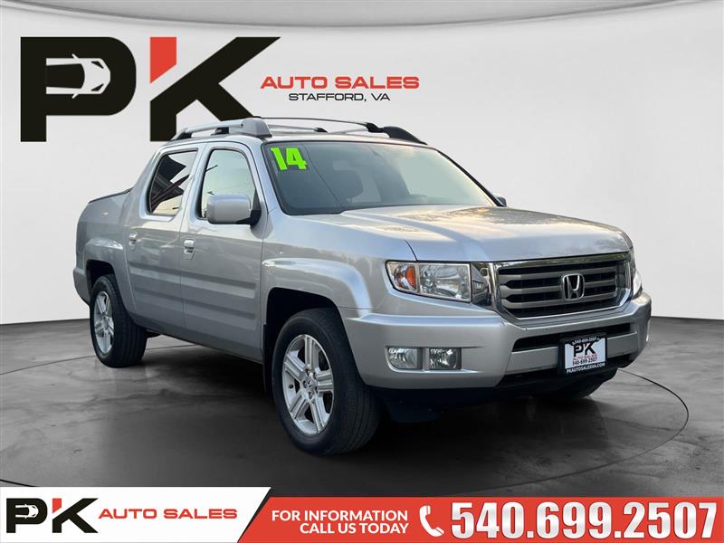 Silver 2014 Honda Ridgeline RTL Pickup Truck Four-Wheel Drive Automatic