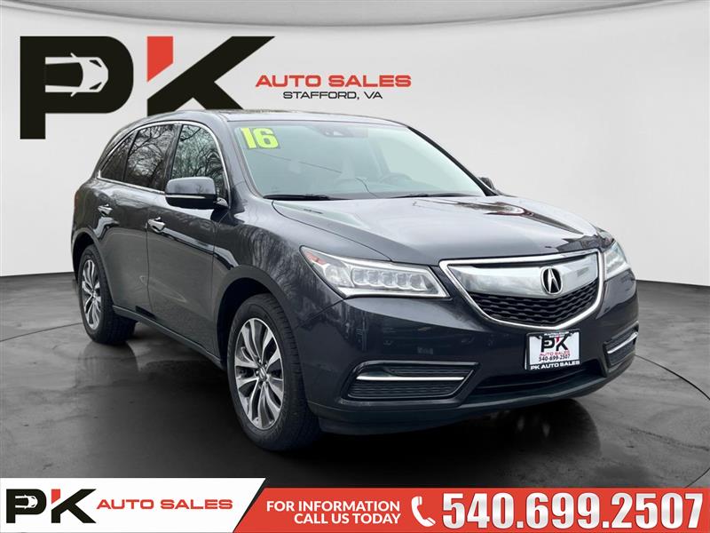 Gray 2016 Acura MDX SH-AWD with Technology Package SUV / Crossover All-Wheel Drive Automatic