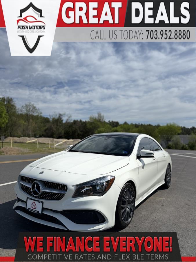 Polar White 2018 Mercedes-Benz CLA 250 Sedan Front-Wheel Drive Automatic