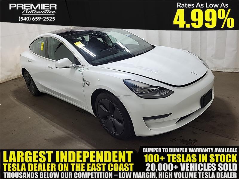 Pearl White Multi-Coat 2018 Tesla Model 3 Long Range AWD Sedan All-Wheel Drive Automatic