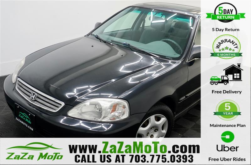 Flamenco Black Pearl 1999 Honda Civic EX Sedan Front-Wheel Drive Automatic