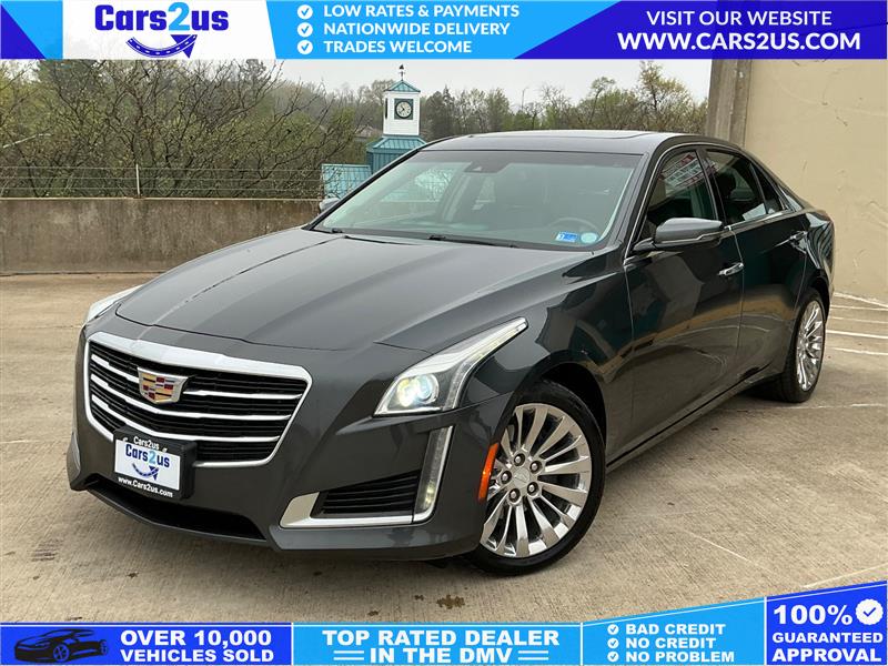Gray 2016 Cadillac CTS 2.0T Luxury AWD Sedan All-Wheel Drive Automatic